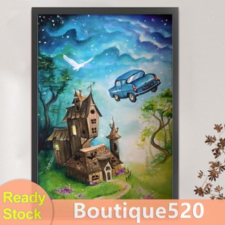 [boutique520.th] ชุดปักครอสติช ผ้าฝ้าย 11CT พิมพ์ลายบ้าน Fairytale ขนาด 50x70 ซม.