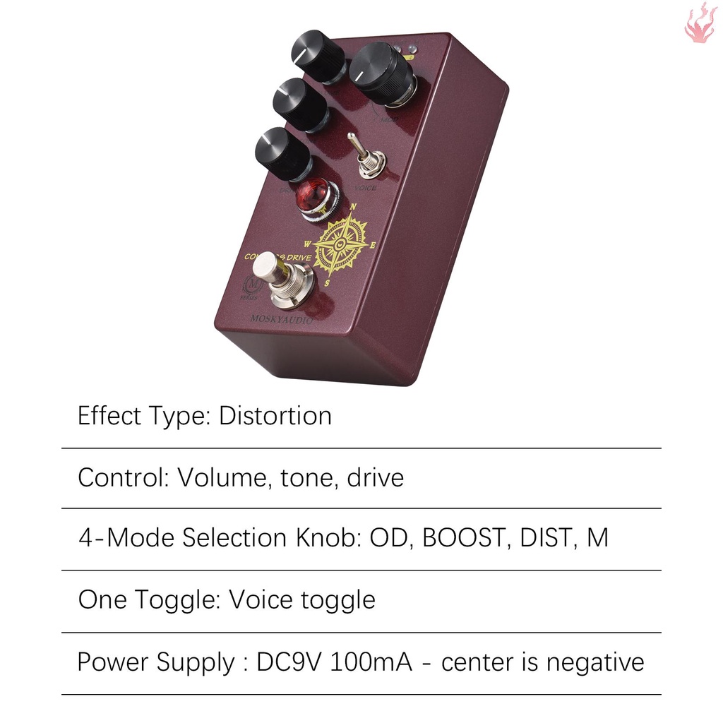 y-mosky-แป้นเหยียบเอฟเฟคกีตาร์-4-โหมด-ควบคุมระดับเสียง-โทนเสียง-และเอฟเฟคกีตาร์-แบบพกพา-สําหรับกีตาร์ไฟฟ้า