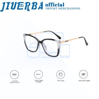 JIUERBA แว่นตา TR90 ป้องกันรังสียูวี ป้องกันแสงสีฟ้า สไตล์ยุโรป และอเมริกา แฟชั่นคลาสสิก สําหรับผู้ชาย และผู้หญิง