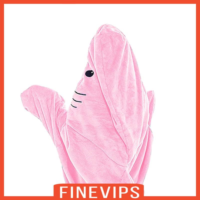 finevips-ผ้าห่มคอสเพลย์-รูปสัตว์ฉลามน่ารัก-แบบนิ่ม-สําหรับผู้หญิง