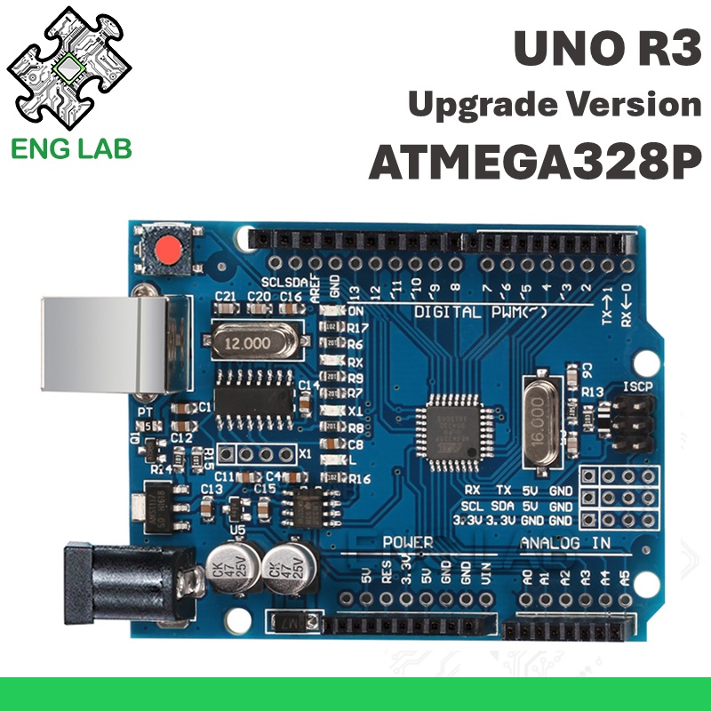ENGLAB★บอร์ดอัพเกรด UNO R3, ATMEGA28P, บอร์ดพัฒนาอิเล็กทรอนิกส์ DIY ...
