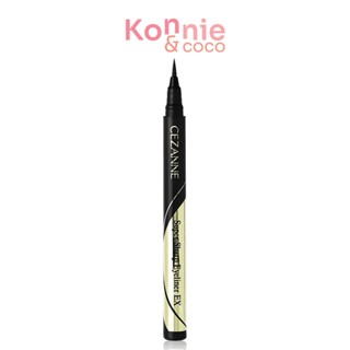 Cezanne Super Sharp Eyeliner EX 0.48g #10 Black อายไลเนอร์เนื้อลิควิด.