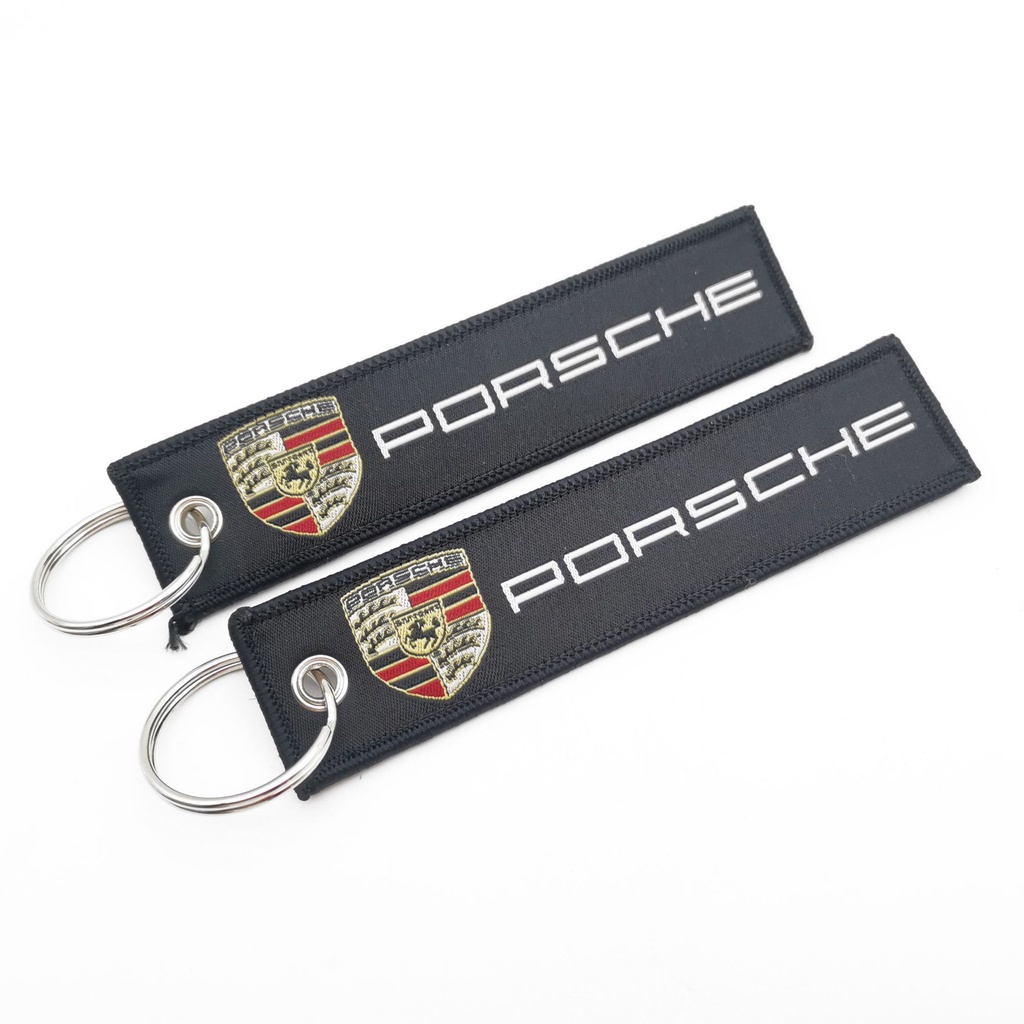 PORSCHE car logo keychain macan Cayenne Cayman taycan 718 Boxster 911