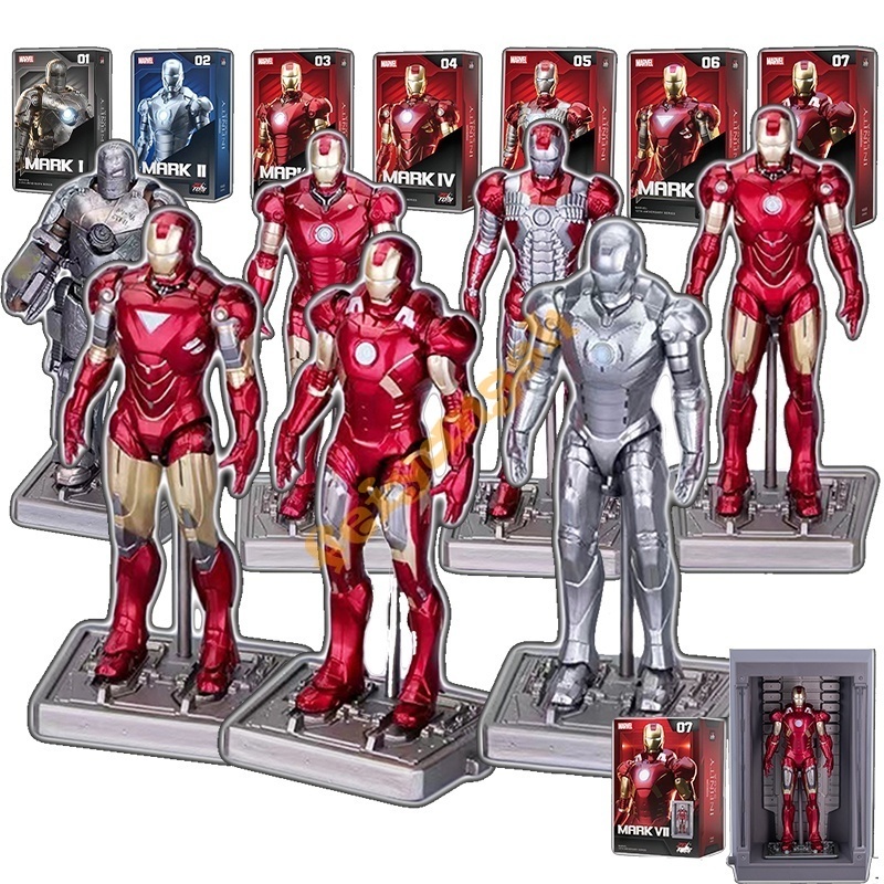 ใหม่ ฟิกเกอร์ Marvel Iron Man Action Figure Mark 1 2 3 4 5 6 7 ขนาด 10