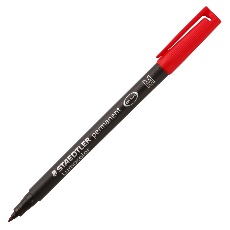 staedtler-ปากกาเขียนแผ่นใสลบไม่ได้-ขนาด-1-0-มม-สีแดง