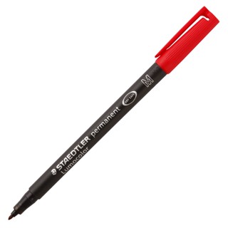 STAEDTLER ปากกาเขียนแผ่นใสลบไม่ได้ ขนาด 1.0 มม. สีแดง