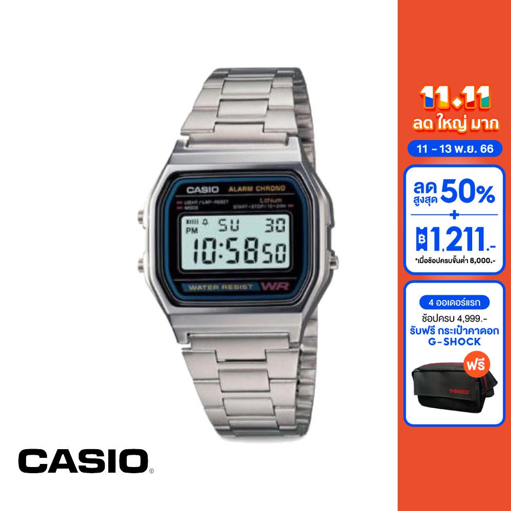 casio-นาฬิกาข้อมือ-casio-รุ่น-a158wa-1df-วัสดุสเตนเลสสตีล-สีดำ