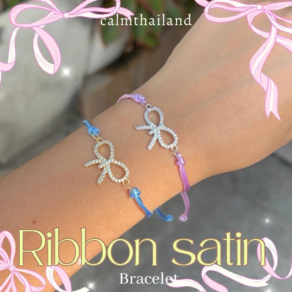 [calm] พร้อมส่ง สร้อยข้อมือ Ribbon Satin เคชครื่องประดับ | Shopee Thailand