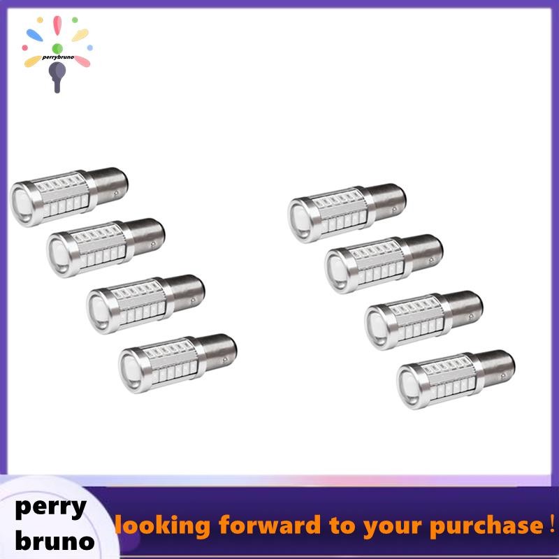 8pcs สีแดง 1157 P21/5w Bay15d Super Bright 33 Smd 5630 5730 Led ไฟเบรค ...