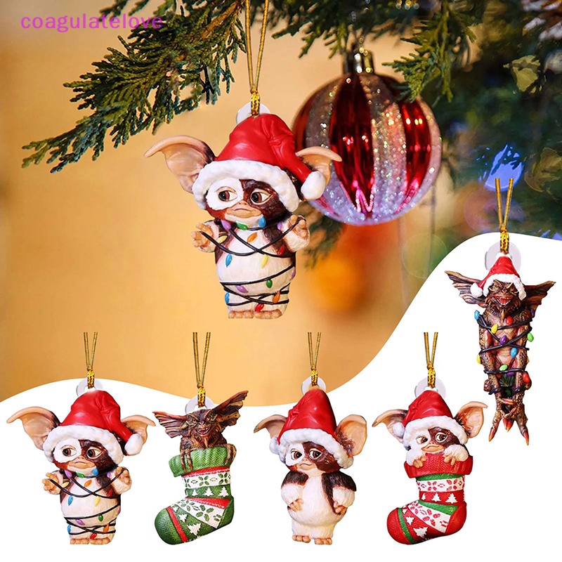 coagulatelove-gremlins-gizmo-in-santa-หมวกแขวน-เครื่องประดับ-เทศกาลคริสต์มาส-ลูกสุนัขน่ารัก-เครื่องประดับอะคริลิค-ของขวัญเทศกาลคริสต์มาส-ขายดี