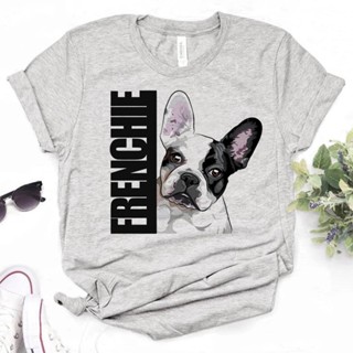 เสื้อยืด พิมพ์ลายกราฟฟิค French Bulldog Y2K สําหรับผู้หญิง