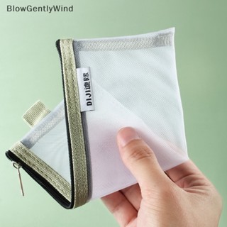 Blowgentlywind กระเป๋าดินสอ ผ้าตาข่ายใส เรียบง่าย สําหรับนักเรียน สํานักงาน BGW