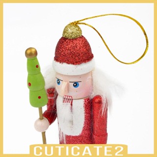 [Cuticate2] ฟิกเกอร์ไม้ รูปแครกเกอร์ งานฝีมือ สําหรับตกแต่งรถยนต์ เทศกาลคริสต์มาส 5 ชิ้น