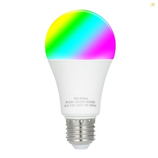 Banana_pie หลอดไฟอัจฉริยะ 9W Wi-Fi โหมดคู่ สีขาว และ RGB 16 ล้านสี E27 ควบคุมผ่านแอพ ตั้งเวลาได้ หลากสี