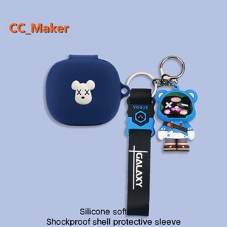 For EarFun Air Pro3 Case Cartoon Bear Keychain Pendant EarFun Air Pro3 Silicone Soft Case Creative Astronaut EarFun Free Pro Shockproof Case Protective Cover
