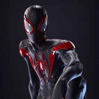 โมเดลฟิกเกอร์ Spider-man Michael Double-Headed Carved Light Curing gk White ความแม่นยําสูง (ส่งภายใน 15 วัน) RLAK