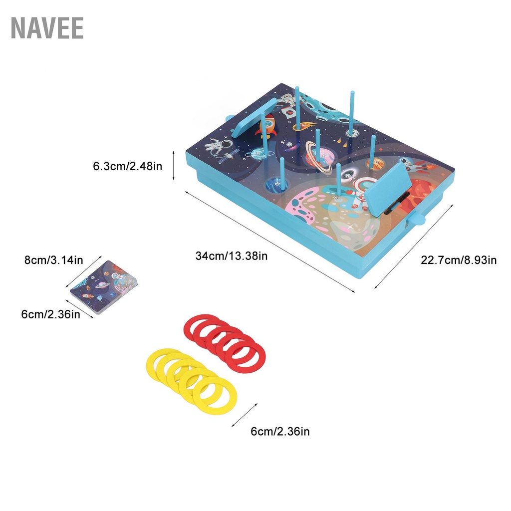 navee-ชุดเกมโยนวงกลมสำหรับเด็กปรับปรุงการประสานงานของเล่นตั้งโต๊ะโยนวงกลมไม้สำหรับผู้เล่น