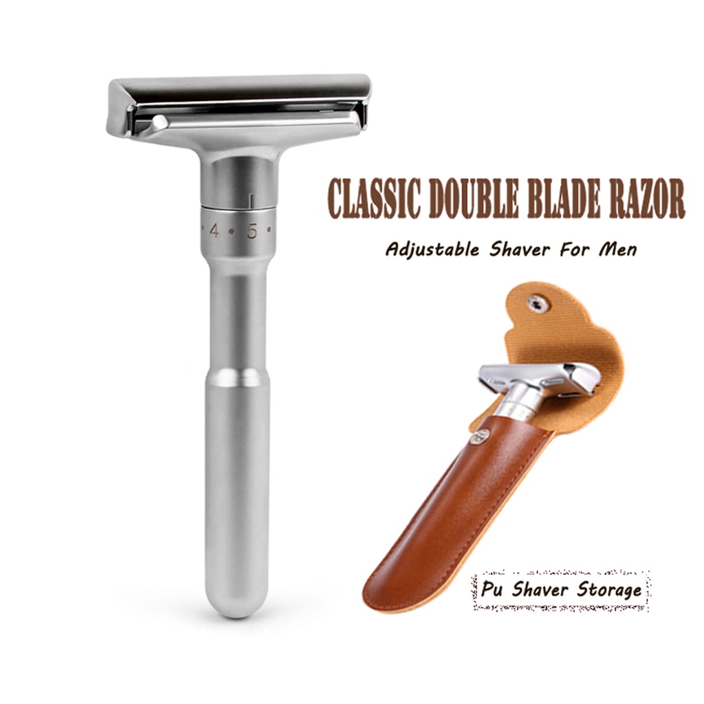 New Adjustable Safety Razor Mens Folding Double Edge Shaving Classic