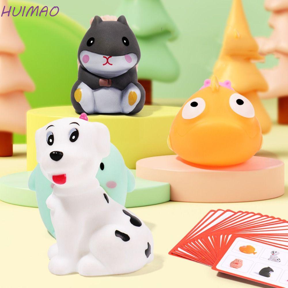 Huimao ของเล่นตุ๊กตา PVC รูปการ์ตูนสัตว์ซ่อนหา สร้างสรรค์ เสริมการเรียน
