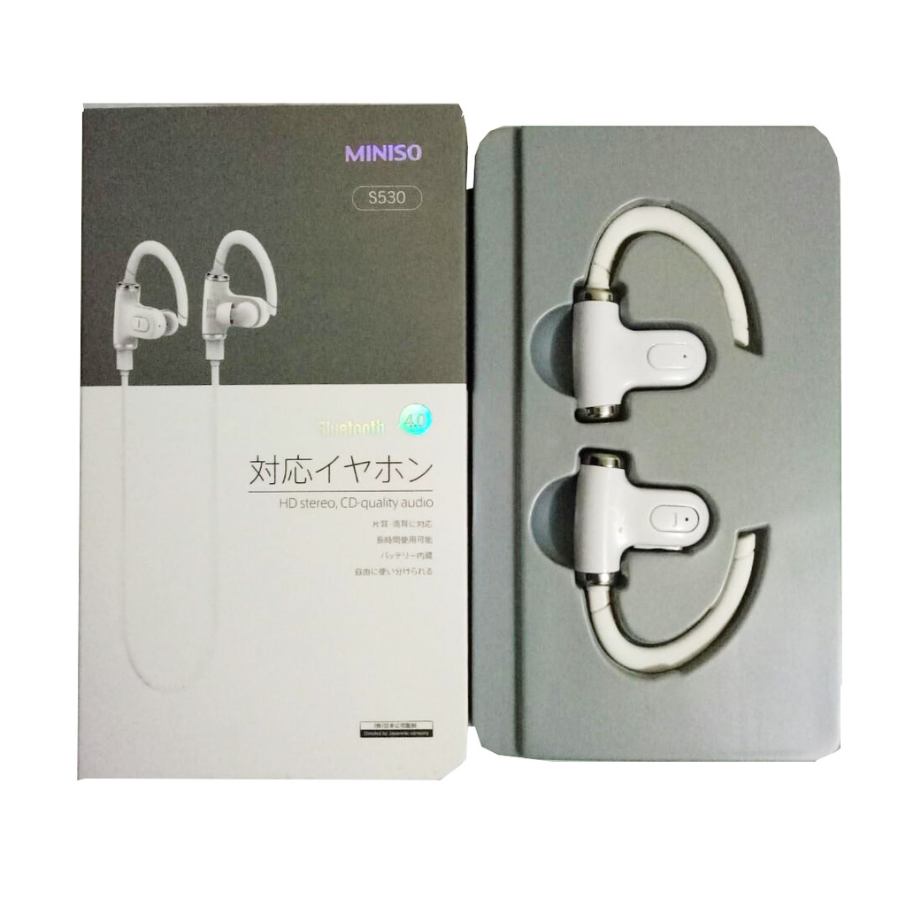 Miniso Wireless Bluetooth Headset (White) หูฟังบลูทูธ พกพาสะดวก