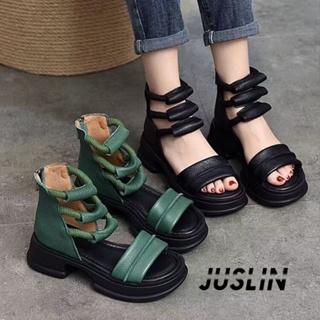 JUSLIN   รองเท้าแตะผู้หญิง ส้นแบน ใส่สบาย สไตล์เกาหลี รองเท้าแฟชั่น 2023 ใหม่  Trendy Stylish fashion High quality B98G0T2 37Z230910
