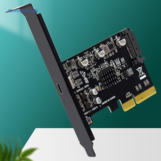 [ElectronicMall01.th] อะแดปเตอร์การ์ด PCI Express X4 X8 X16 20Gbps USB PCIE Type C PCI-Express เป็น USB 3.2 Gen 2 สําหรับเดสก์ท็อป