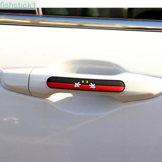 Fishstick1 สติกเกอร์ป้องกันรอยขีดข่วนประตูรถยนต์ ลายการ์ตูน