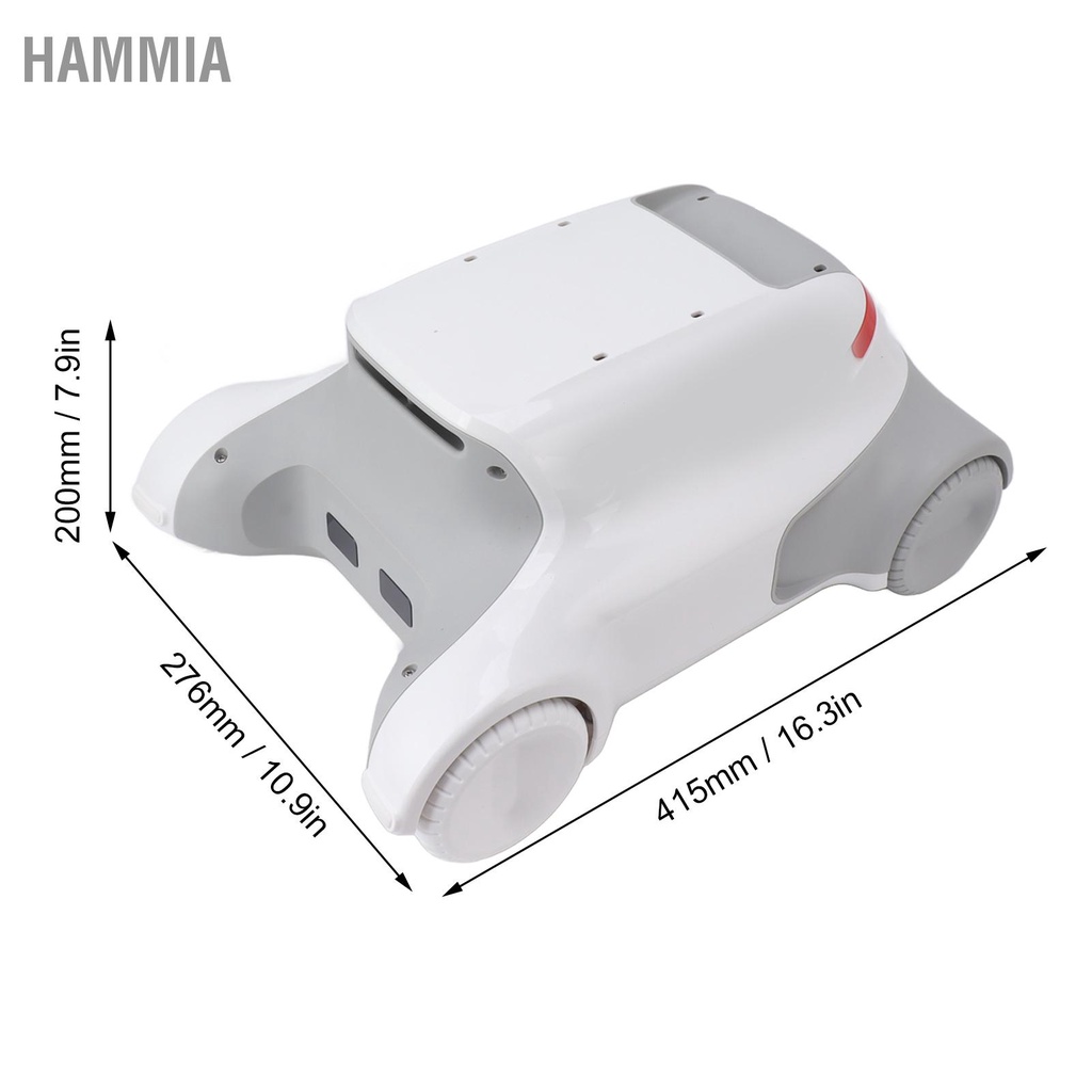 hammia-หุ่นยนต์ดูดฝุ่นสระว่ายน้ำไร้สาย-เครื่องดูดฝุ่นสระว่ายน้ำอัตโนมัติอัจฉริยะพร้อมรีโมทคอนโทรลเพื่อการทำความสะอาดอย่างมีประสิทธิภาพ