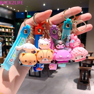 Back2life พวงกุญแจแฟชั่น โลหะผสม ลายอนิเมะแมว My Melody Cinnamoroll Kuromi Y2K KT