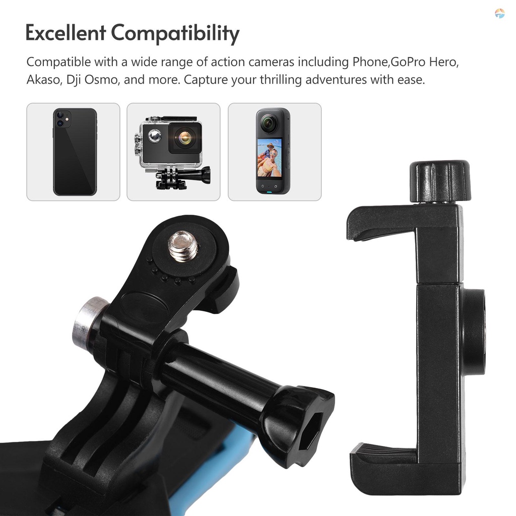 fsth-helmet-camera-mount-holder-helmet-mount-for-action-camera-with-adapter-mobile-phone-clip-compatible-with-dji-osmo-akaso-action-camera