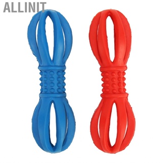 Allinit Dumbbell Dog Chew Toy  Boredom Lightweight Soft Rubber Hollow  Cleaning for Pet