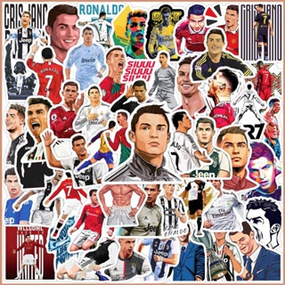 สติกเกอร์ ลายฟุตบอล Cristiano Ronaldo กันน้ํา สําหรับติดตกแต่งสมุดโน้ต สเก็ตบอร์ด จํานวน 23 ชิ้น ต่อชุด
