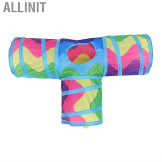 Allinit Tube Toy  Fun Soft 3 Way Collapsible Tunnel Breathable for Kittens