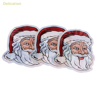 [Delication] ถุงพลาสติกใส่ขนมคุกกี้ ลายซานตาคลอส มีกาวในตัว สําหรับตกแต่งปาร์ตี้คริสต์มาส 10 ชิ้น
