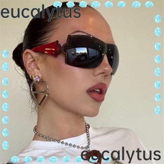 Eucalytus1 Y2K แว่นตากันแดด ไร้ขอบ ขนาดใหญ่ 2000S สําหรับขี่จักรยาน