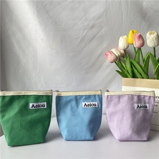 Pencil case Anan Minority Design ins solid color canvas makeup bag storage bag handbag handbag
