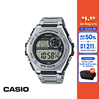 CASIO นาฬิกาข้อมือ CASIO รุ่น MWD-100HD-1AVDF วัสดุเรซิ่น สีดำ
