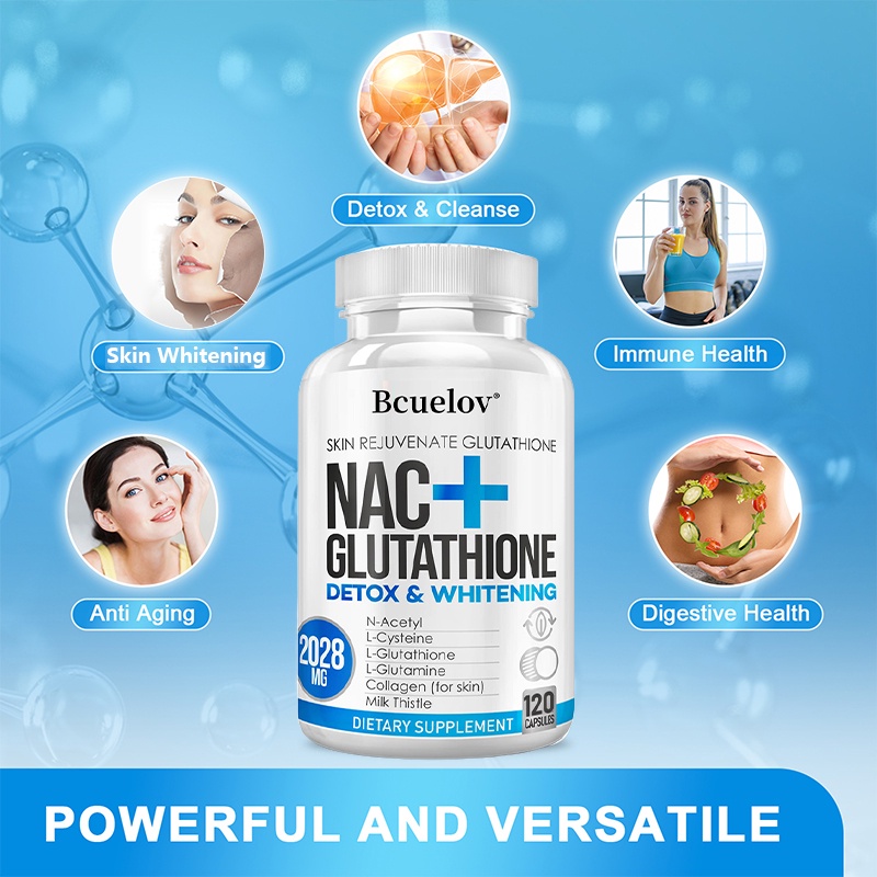 Bcuelov Glutathione แคปซูลคอลลาเจน ผิวกระจ่างใส ต่อต้านริ้วรอย ทําให้ผิวกระจ่างใส