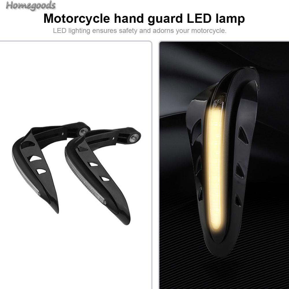 โล่ป้องกันฝน ติดแฮนด์บาร์ มีไฟ LED 1 คู่ [homegoods.th] Shopee Thailand