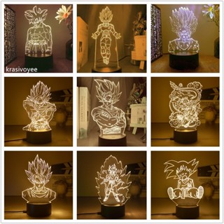 โคมไฟกลางคืน Led อะคริลิค รูปดราก้อนบอล Super Saiyan Son Goku สีขาวอบอุ่น เหมาะกับของขวัญวันเกิด งานแต่งงาน วันวาเลนไทน์