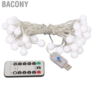 Bacony String Lights  Safe 19ft Timer Function Adjustable Brightness Colorful Plug in  for Outdoor