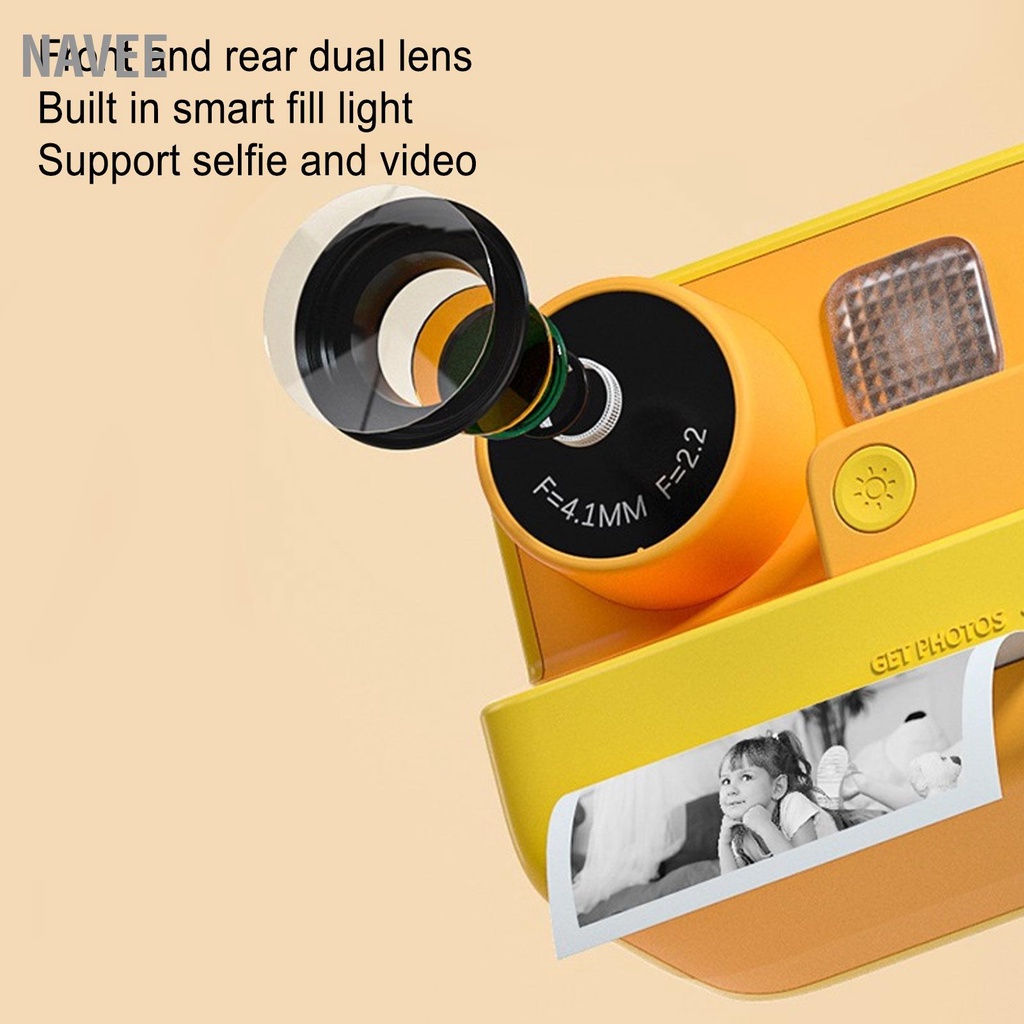 navee-k27-kids-instant-camera-front-rear-dual-lens-selfie-video-paper-กล้องพิมพ์ทันทีพร้อมเชือกเส้นเล็ก