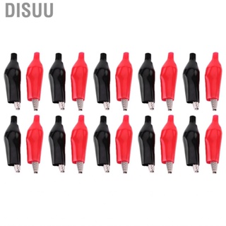 Disuu 20Pcs Insulated  Clips Test Probe Lead Clamps Red Black 28mm