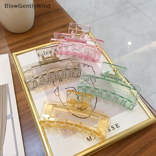 Blowgentlywind กิ๊บติดผมพลาสติก ขนาดใหญ่ สีสันสดใส สําหรับผู้หญิง BGW