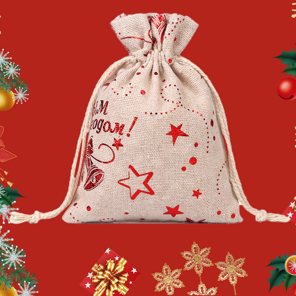ustuttg-ถุงของขวัญคริสต์มาส-แบบเชือกรูด-ใช้ซ้ําได้-ใช้งานได้นาน-24-ชิ้น