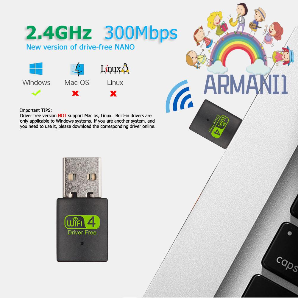 armani1-th-อะแดปเตอร์การ์ดเครือข่ายไร้สาย-wd-3505c-usb-wifi-300mbps-2-4ghz