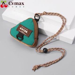 Cvmax กระเป๋าใส่กุญแจ กระเป๋าใส่เหรียญ ทรงสามเหลี่ยม ขนาดเล็ก แขวนได้ บุคลิกภาพ จี้เชือกเส้นเล็ก กลางแจ้ง