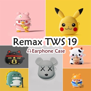 【Case Home】เคสหูฟัง แบบนิ่ม ลายการ์ตูนเกมคอนโซล และมังกรดํา สําหรับ Remax TWS 19