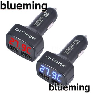 Blueming2 ซ็อกเก็ตที่ชาร์จโทรศัพท์ในรถยนต์ แบบดิจิทัล USB คู่ จอแสดงผล LED