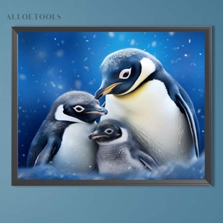 ชุดงานจิตรกรรมเม็ดบีด ทรงเพชรกลม รูปครอบครัวเพนกวิน 5D ขนาด 50x40 ซม. สําหรับตกแต่งบ้าน DIY [alloetools.th]